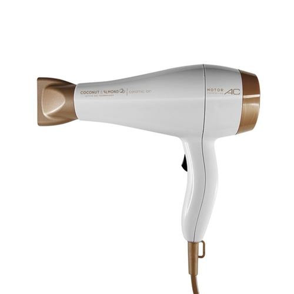 Secador de Cabelo Gama Coconut&Almonds, Ceramic Íon, 2000W, Branco/Dourado, 110V