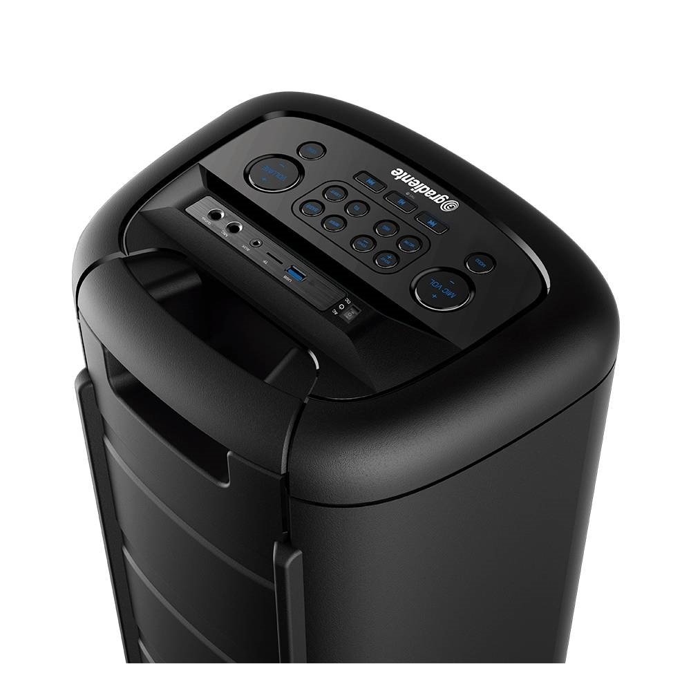 Caixa Amplificadora Gradiente GCA203, Bluetooth/USB/SD/FM/P2, 1000W, Show de Cores, Preta