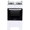 Fogão de Piso Atlas 4 Bocas Coliseum Plus - Mesa de Inox, Branco