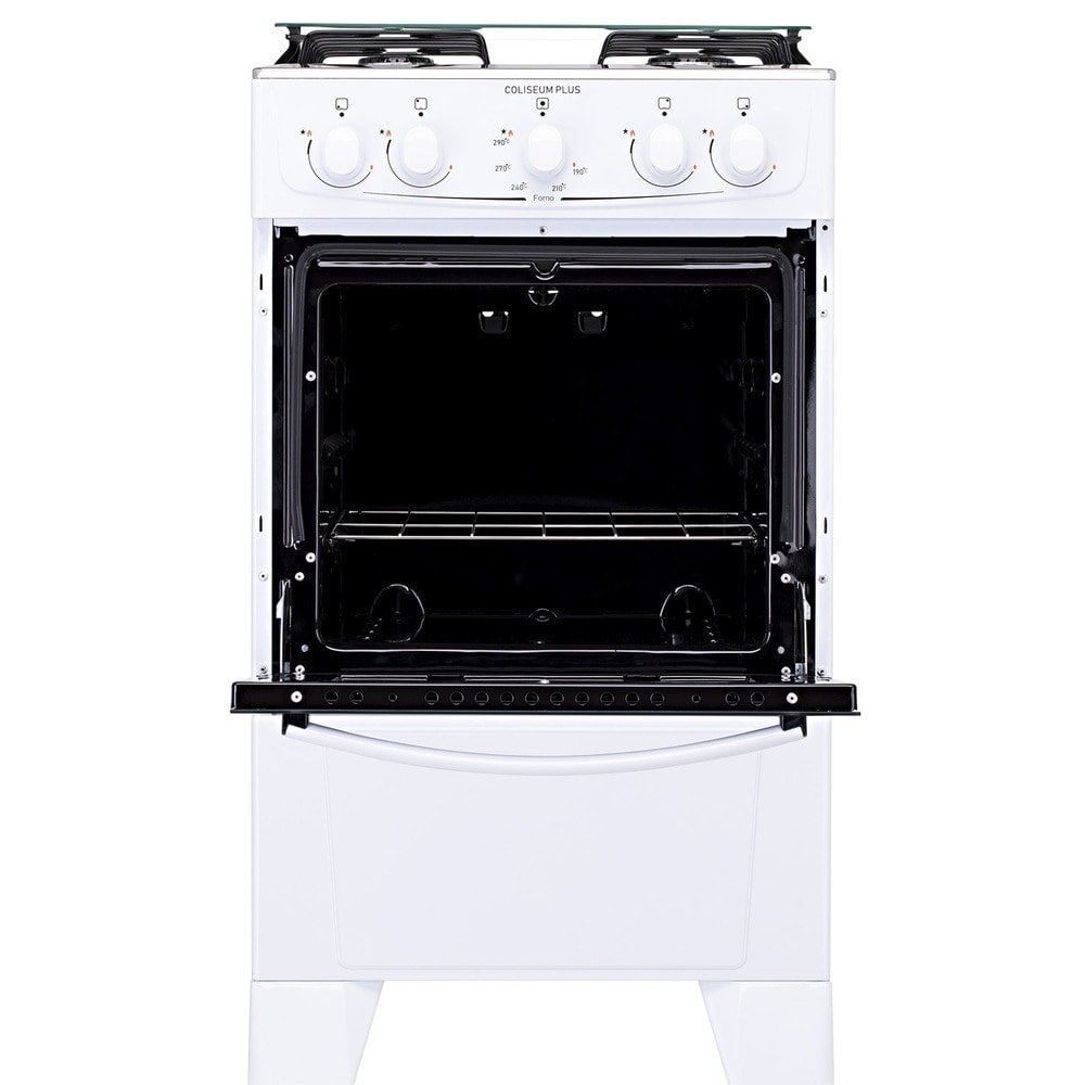Fogão de Piso Atlas 4 Bocas Coliseum Plus - Mesa de Inox, Branco