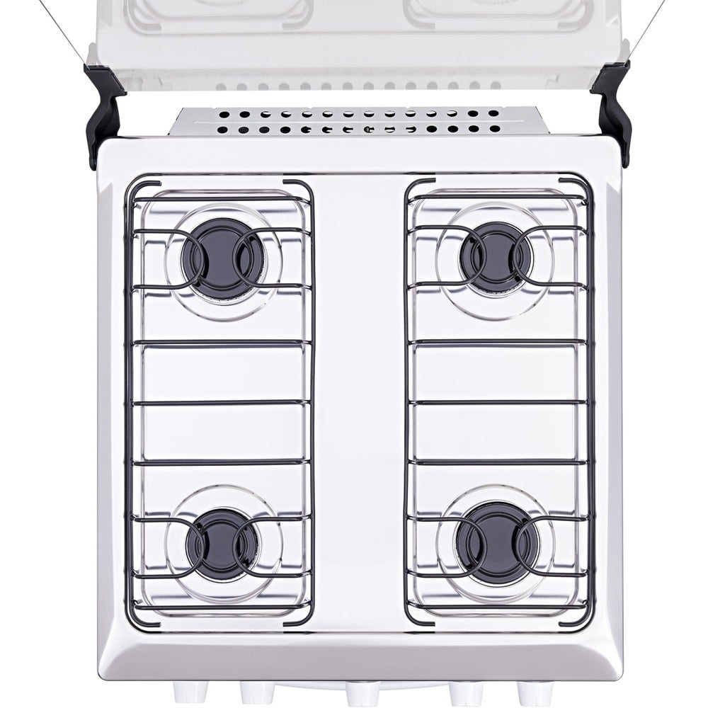 Fogão de Piso Atlas 4 Bocas Coliseum Plus - Mesa de Inox, Branco