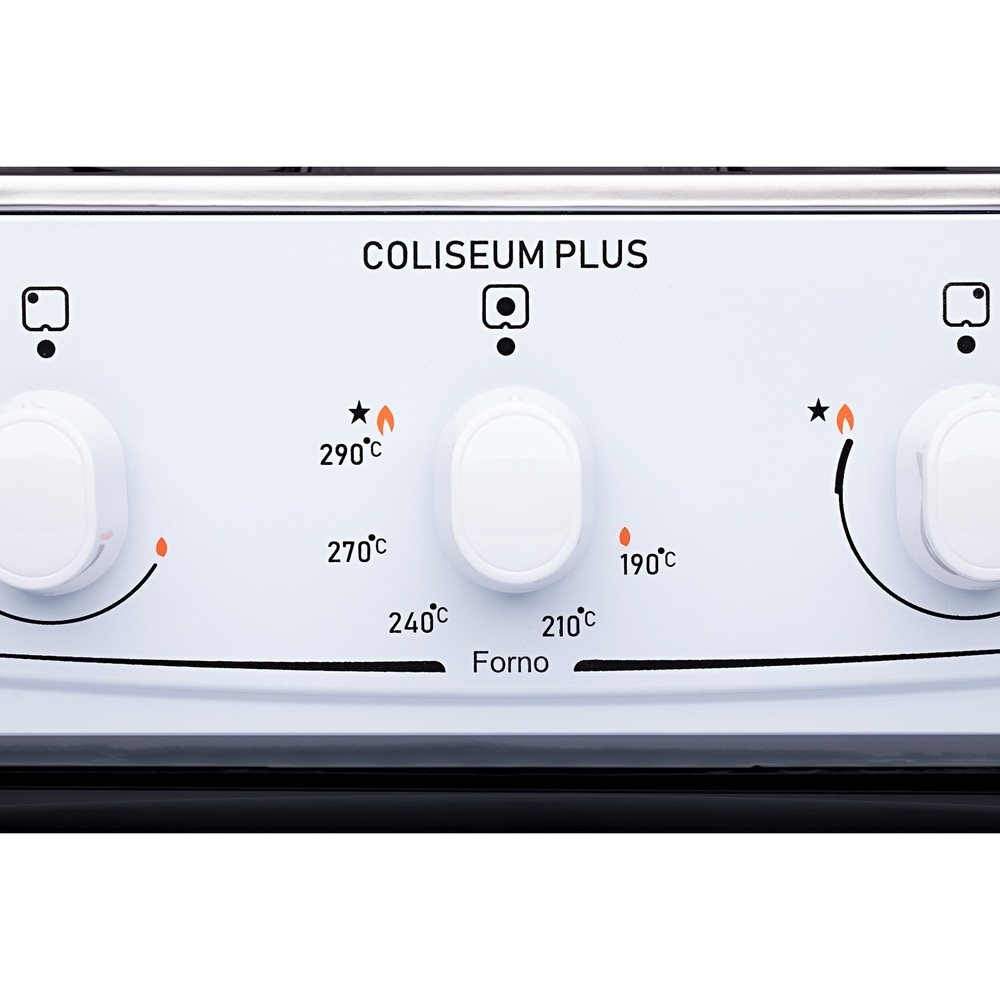 Fogão de Piso Atlas 4 Bocas Coliseum Plus - Mesa de Inox, Branco