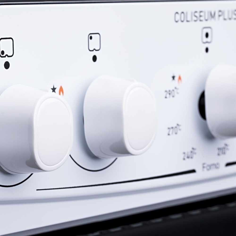 Fogão de Piso Atlas 4 Bocas Coliseum Plus - Mesa de Inox, Branco