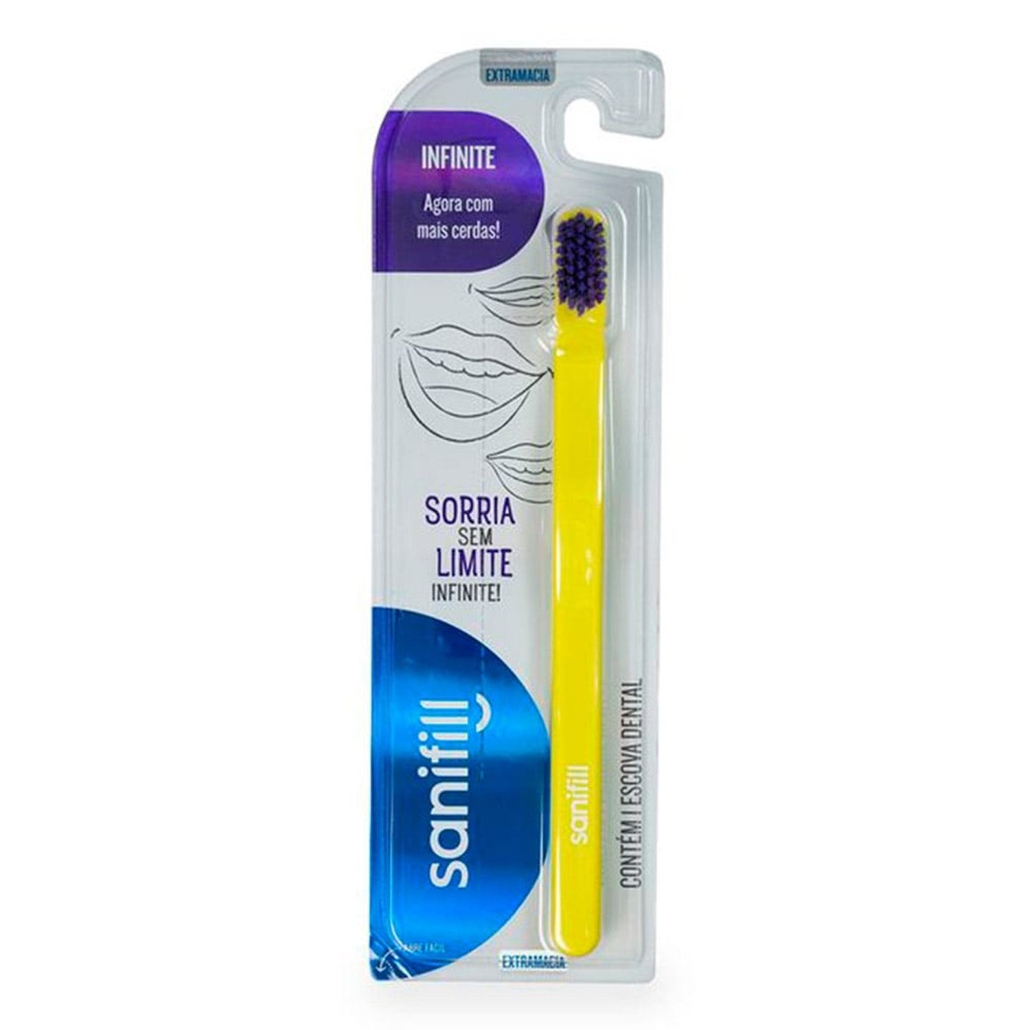 Escova de Dente Sanifill Infinite Extra Macia Cores Sortidas