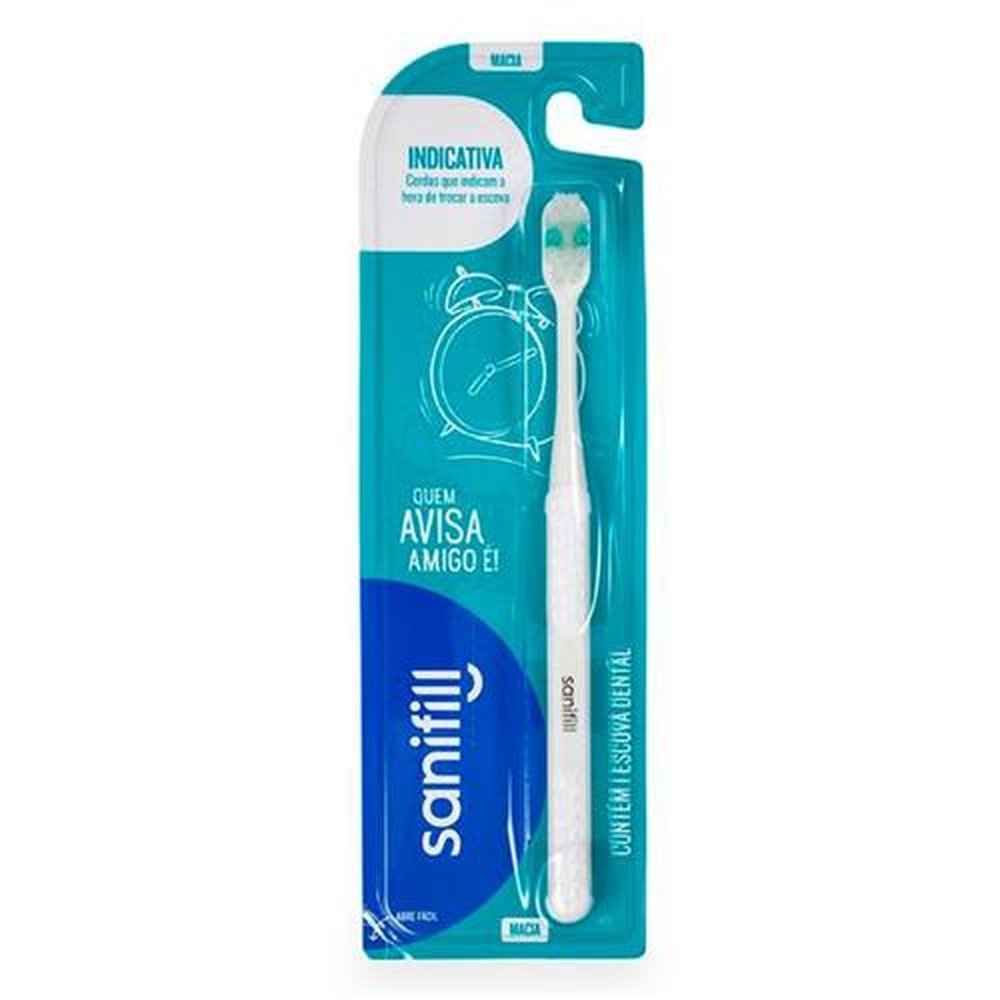 Escova Dental Sanifill Indicativa Macia Cores Sortidas
