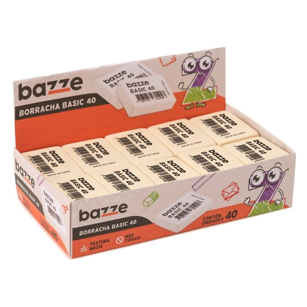 Borracha Bazze Basic - Embalagem com 40 Unidades
