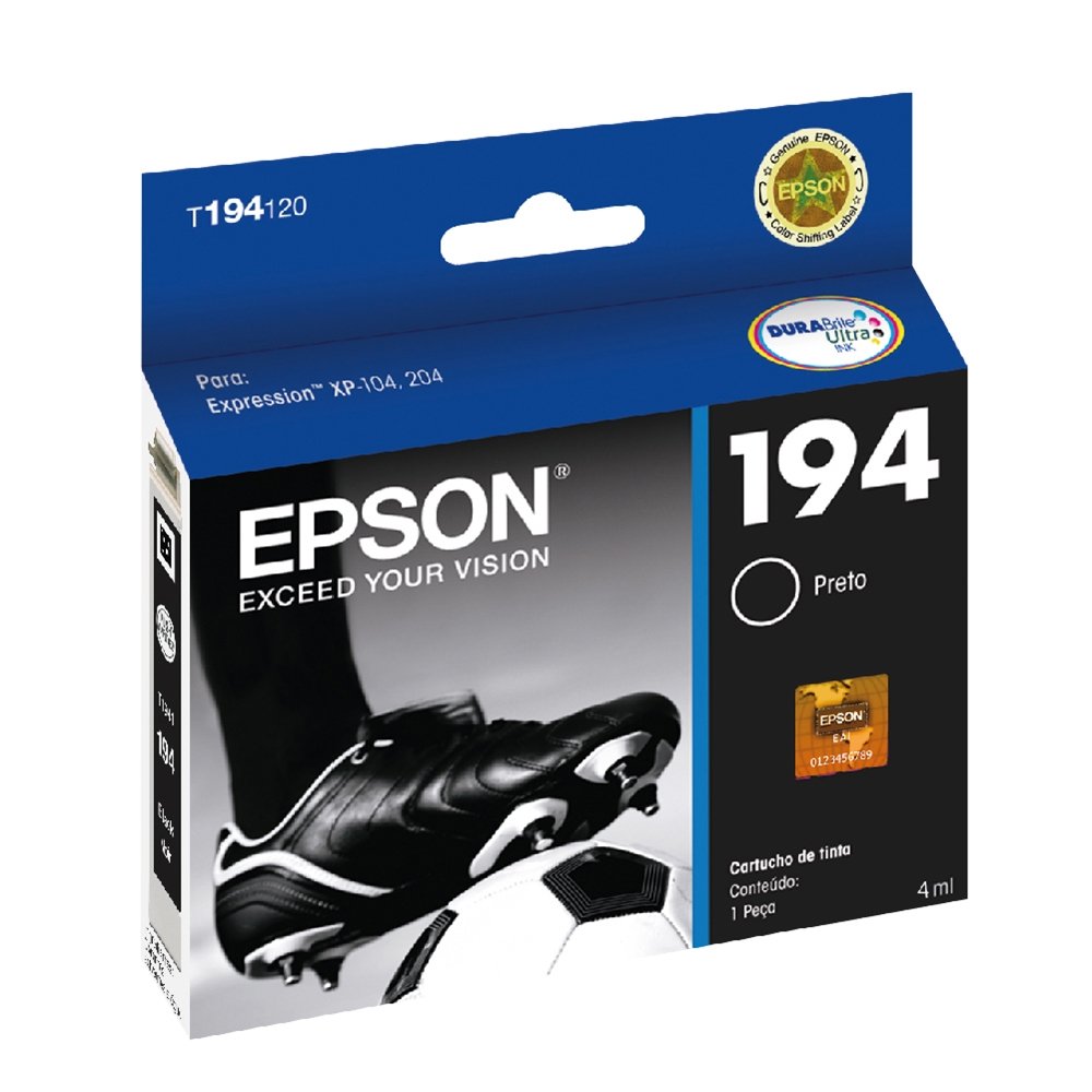 Cartucho Original Epson 194 Preto Para Impressoras Xp 204 Xp 214 Martins Atacado