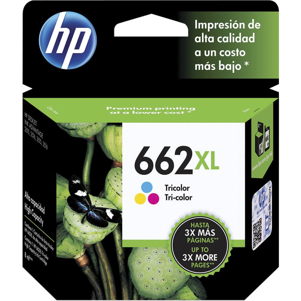 Cartucho Original HP Deskjet Ink Advantage 662XL CZ106AB Color para Impressoras 2515, 2516