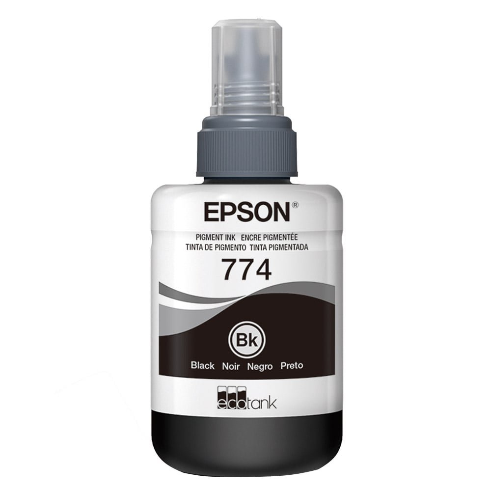 Garrafa de Tinta Original Epson EcoTank 774 T774120 Preto para Impressoras L606, L656
