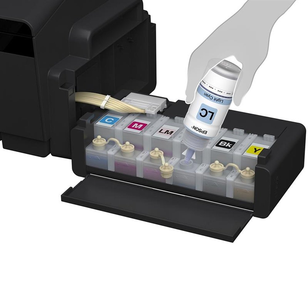 Impressora Epson EcoTank L1800, Tanque de Tinta Fotográfica, Colorida, USB 2.0, Formato A3+, Preto 110V