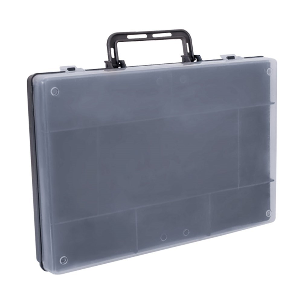 Organizador Presto Maleta com 8 Divisórias e Tampa Transparente 35x33x13cm