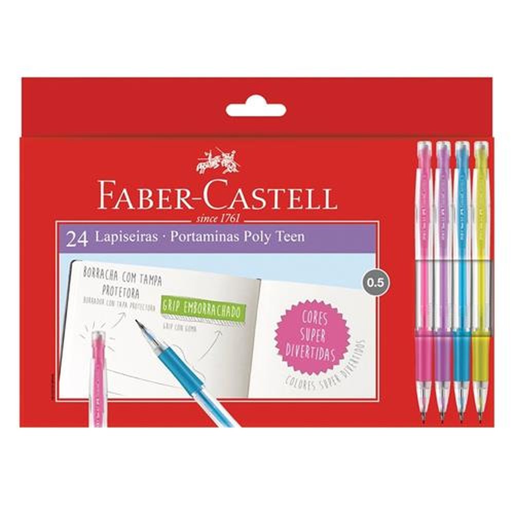 Lapiseira Faber Castell Poly Teen 0,5mm Embalagem com 24 Unidades