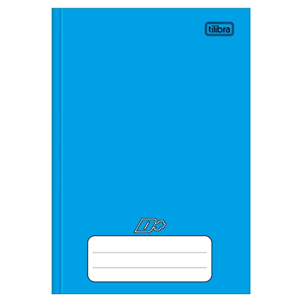 Caderno Costurado Tilibra 1/4 Capa Dura  Mais+ Azul 96 Folhas - Embalagem com 10 Unidades