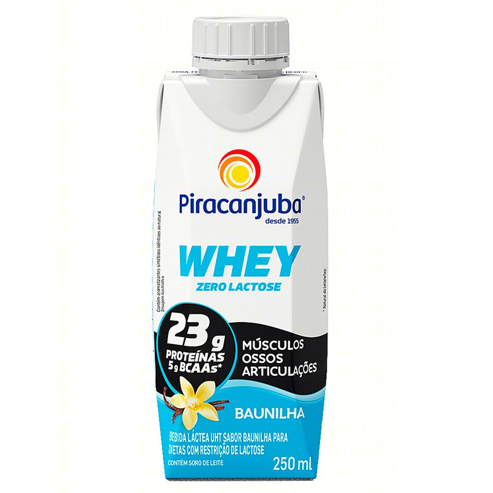 Whey Zero Lactose 23g Baunilha Piracanjuba 250ml