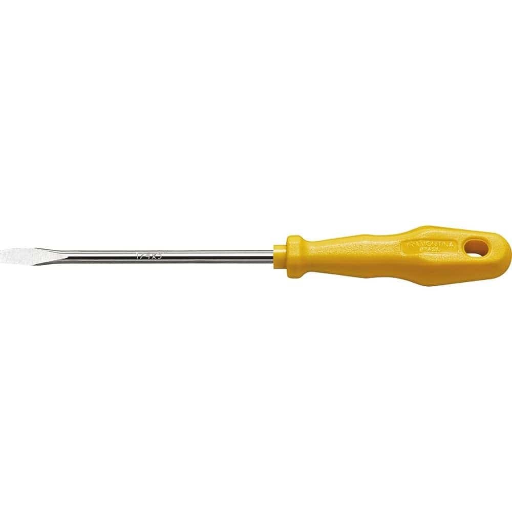 Chave de Fenda Tramontina 41500/031 1/4x5 Cabo Amarelo Embalagem com 12 Unidades