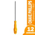 Chave Philips Tramontina 1/8x5 Ref.41505/011 Cabo Amarelo Embalagem com 12 Unidades