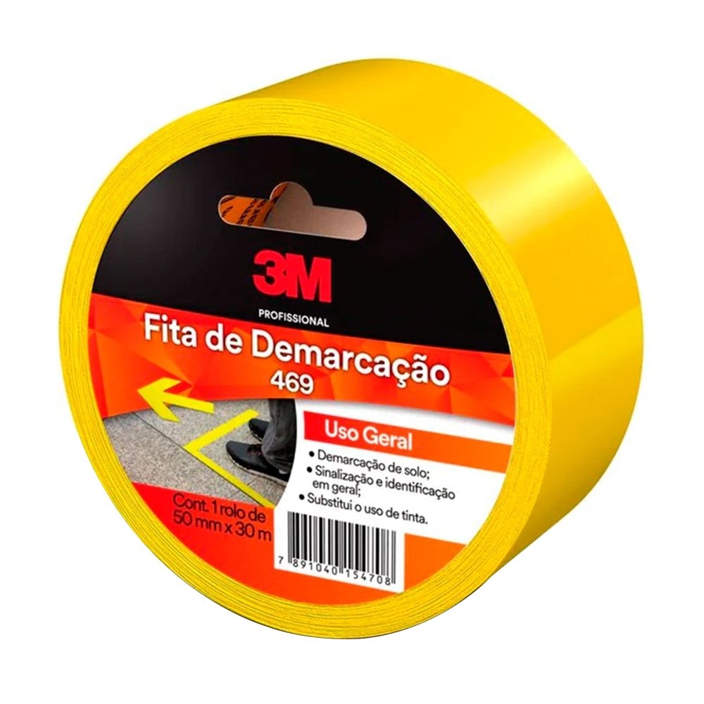 Fita Adesiva 3M para Demarcação 469 Amarela 50mmX30m