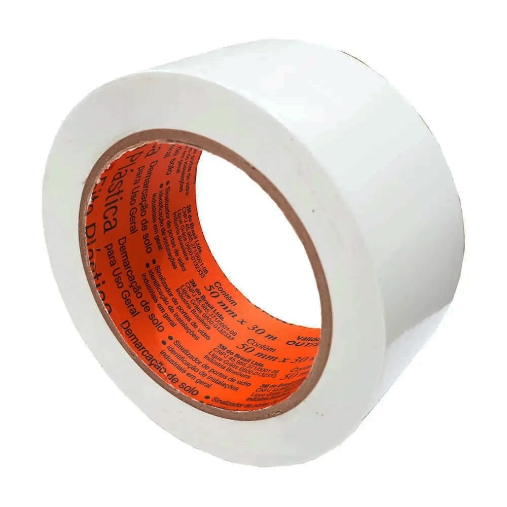 Fita Adesiva 3M para Demarcação 469 Branco 50mmX30m