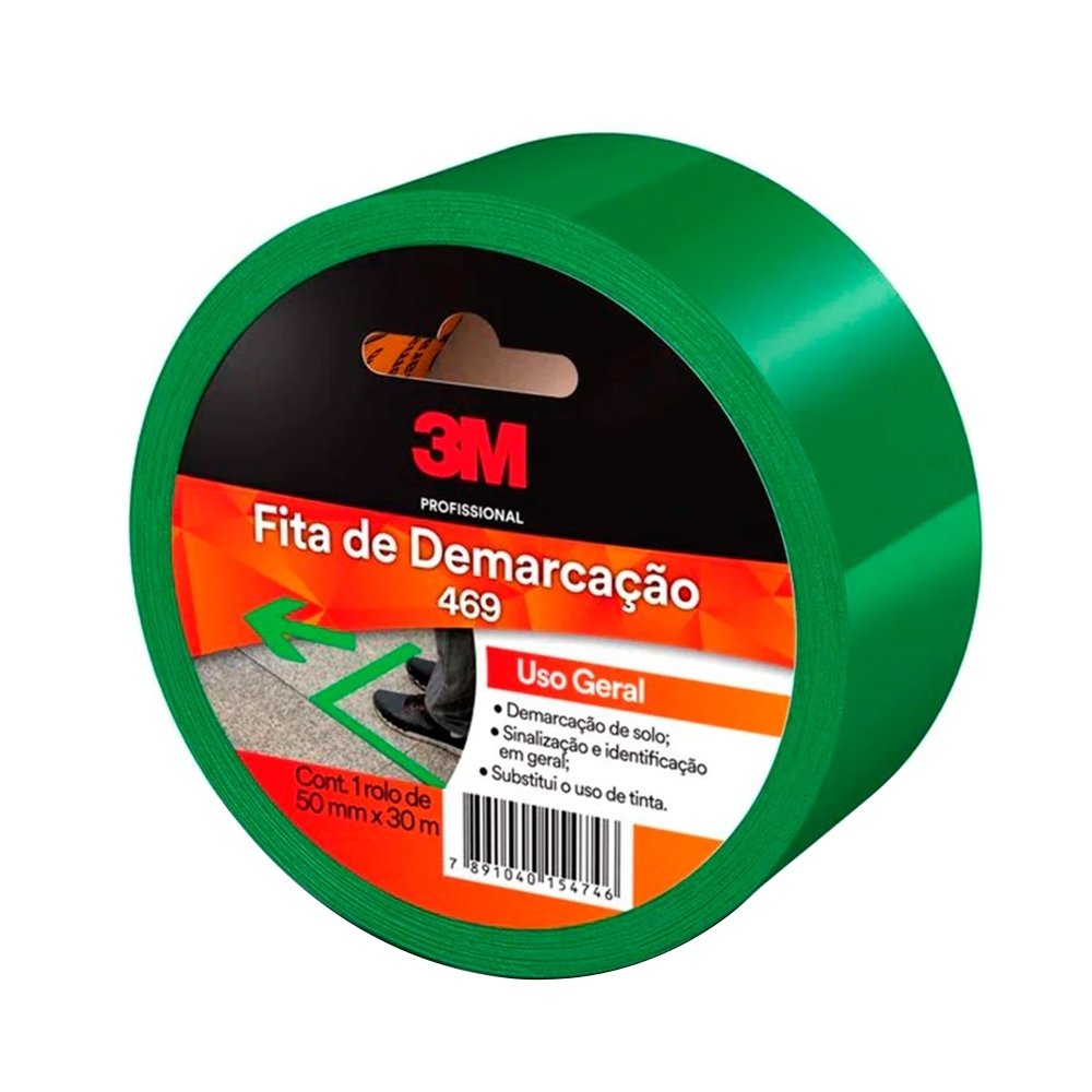 Fita Adesiva 3M para Demarcação 469 Verde 50mmX30m