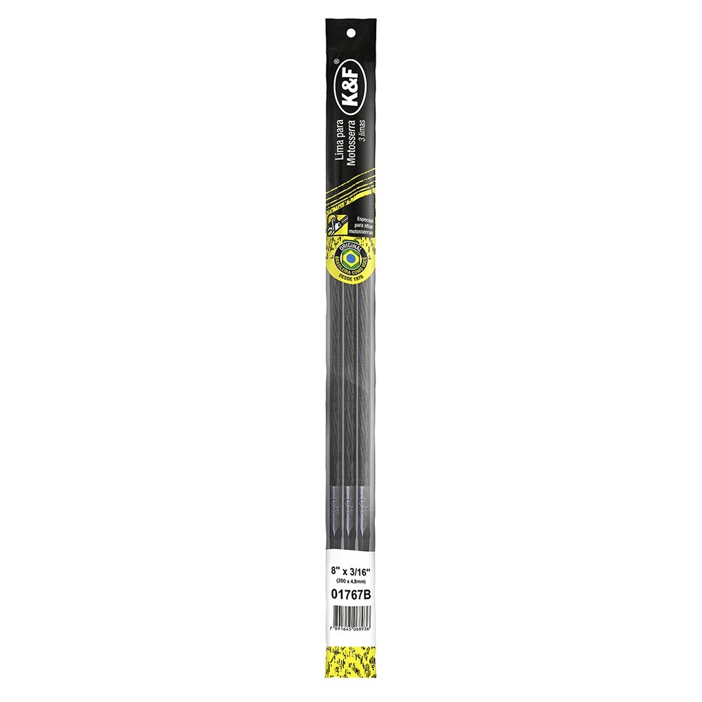 Lima Motossera K&F 8x3/16P - Embalagem com 12 Unidades