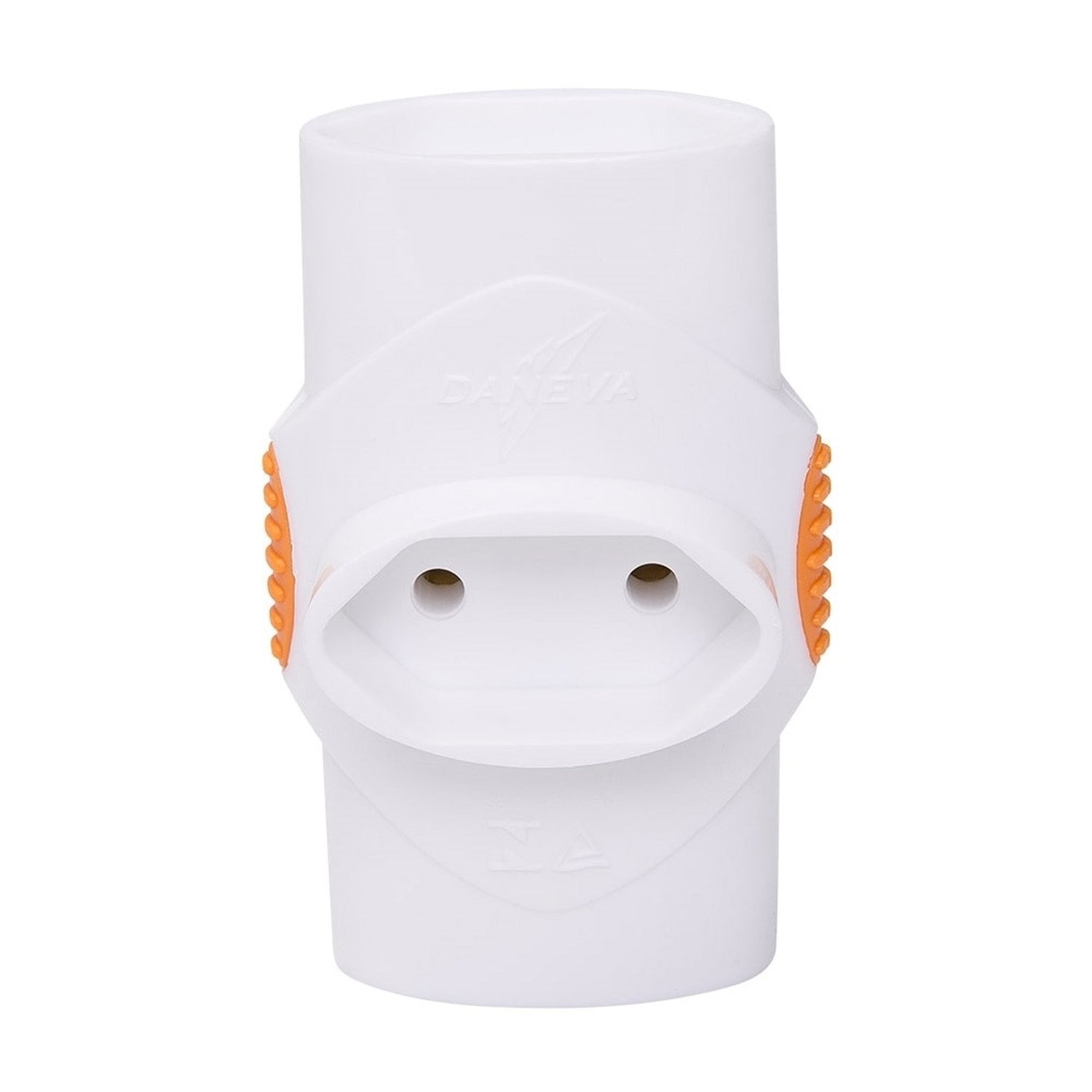 Pino Multiplicador Daneva 3 Saídas 2P 10A/250V Branco - Embalagem com 12 Unidades