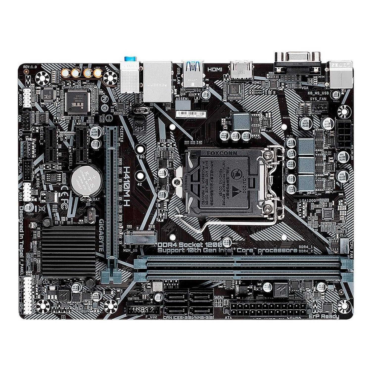 Placa Mãe Gigabyte H410M H1.2, Processador Chipset Intel H410 Express, DDR4
