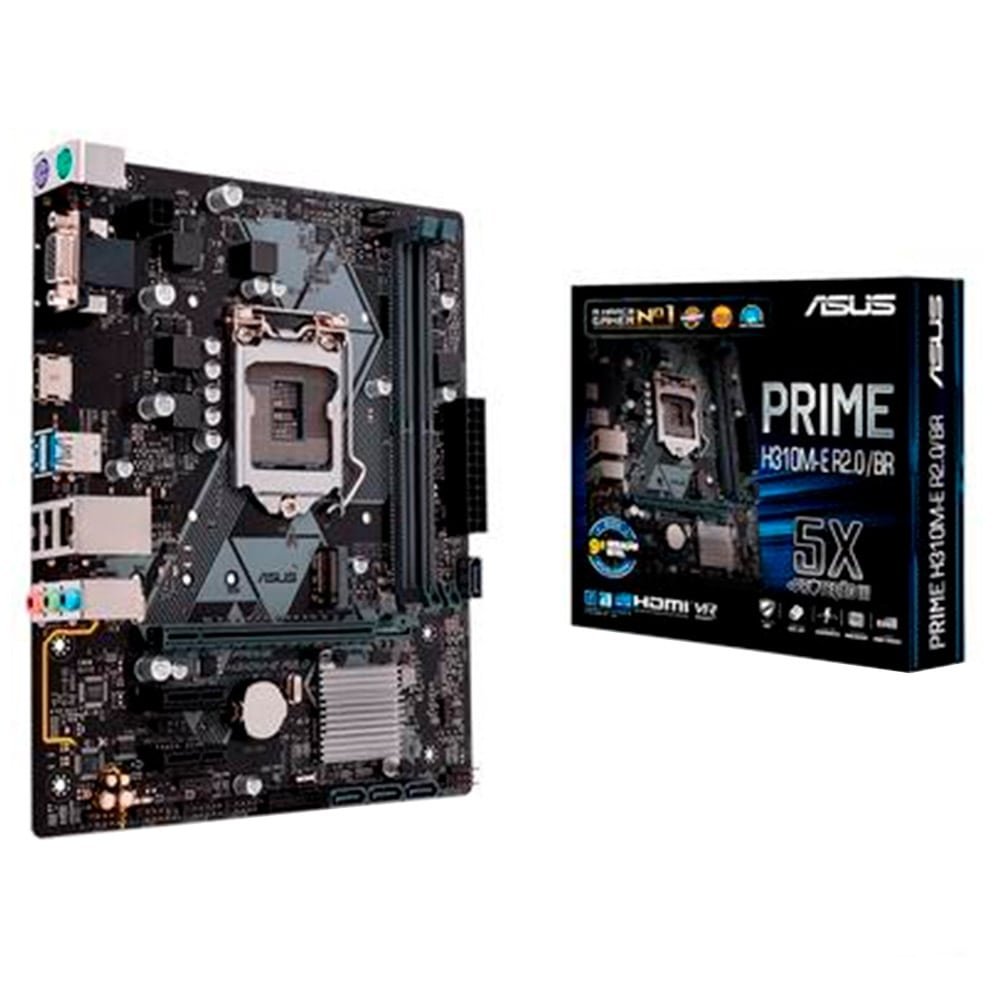 Placa Mãe Asus Intel LGA 1151 Prime H310M E, Processador Intel H310, DDR4