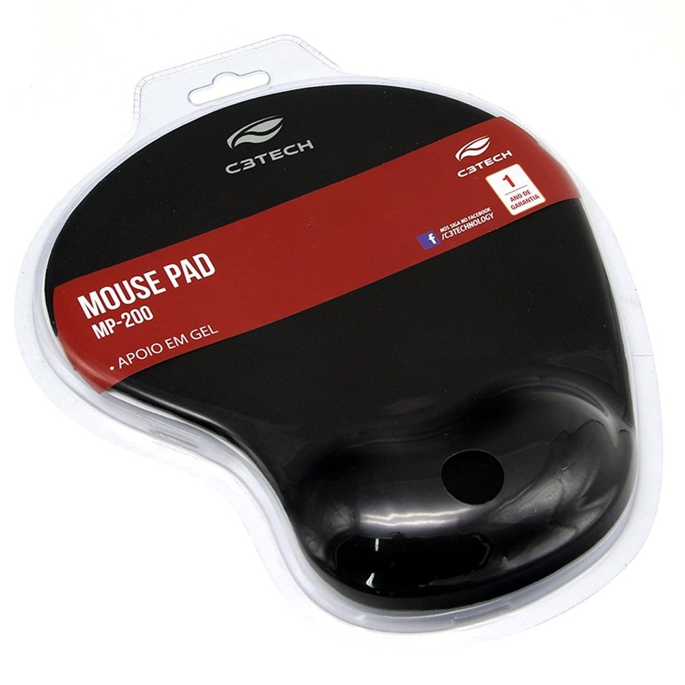 Mouse Pad C3TECH MP-200, com Apoio, Punho em Gel