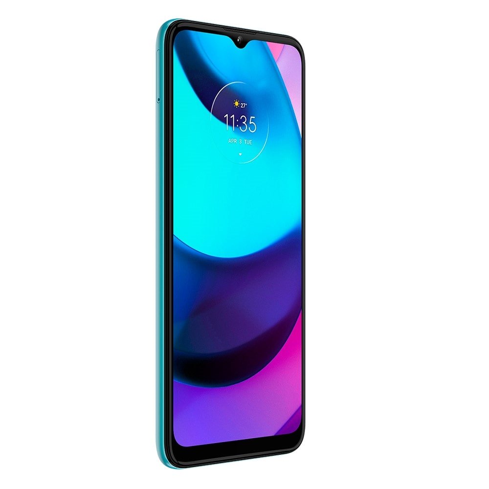 Smartphone Motorola Moto E20 Azul, Tela de 6.5", 4G+Wi-Fi, And. 11, Câm. Tras. de 13+2MP, Frontal de 5MP, 2GB RAM, 32GB
