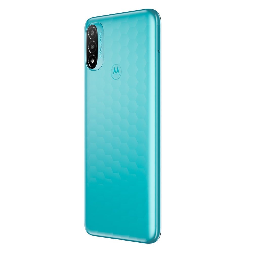 Smartphone Motorola Moto E20 Azul, Tela de 6.5", 4G+Wi-Fi, And. 11, Câm. Tras. de 13+2MP, Frontal de 5MP, 2GB RAM, 32GB