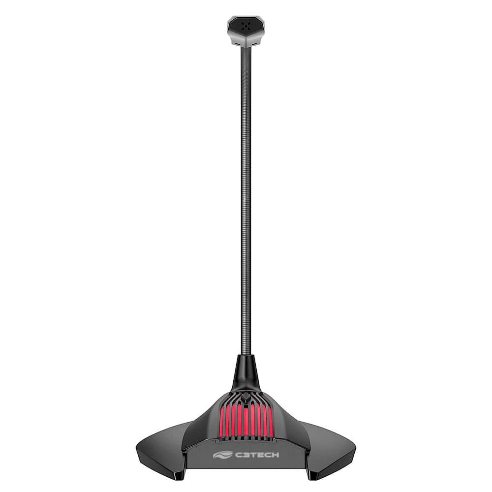 Microfone Gamer C3TECH MI-G10BK, Plug&Play, Preto