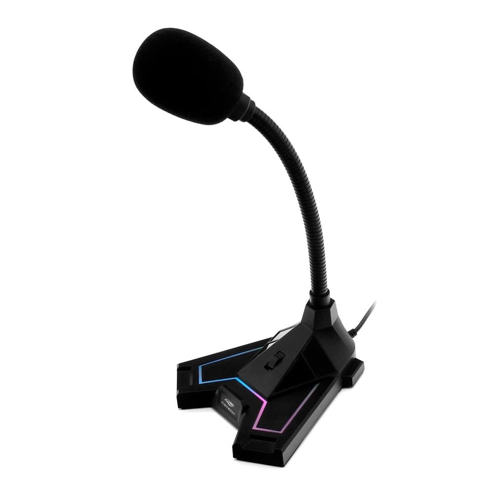 Microfone Gamer C3TECH MIG100BK, USB 2.0, Haste Flexível, Preto