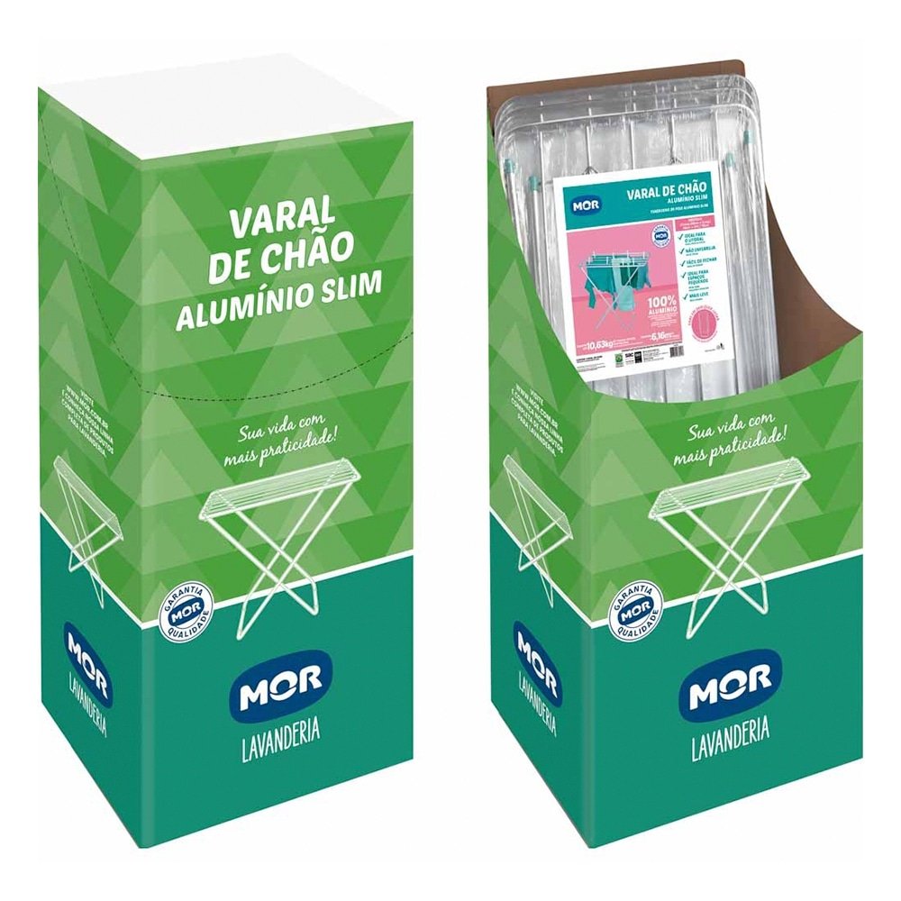 Varal de Chão Mor Slim Alumínio