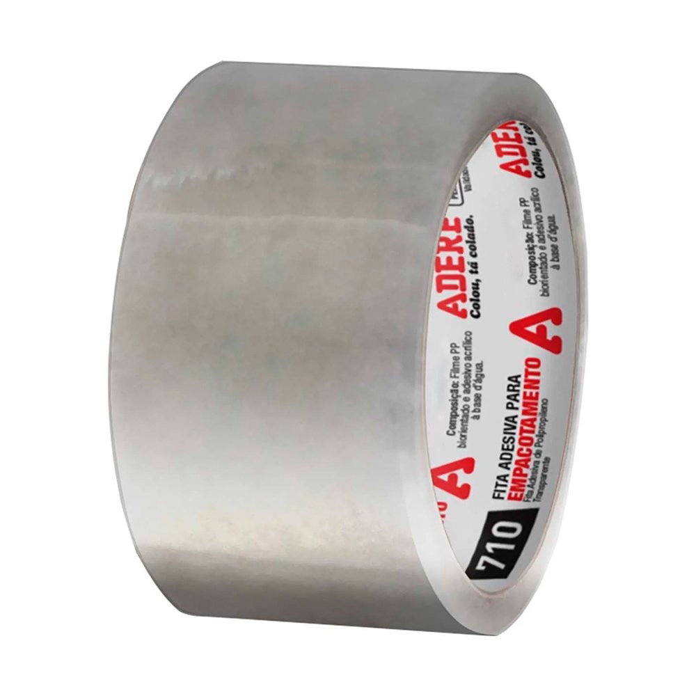 Fita Empacotamento Adere 45mmx40m Transparente - Emblagem c/ 4 unidades