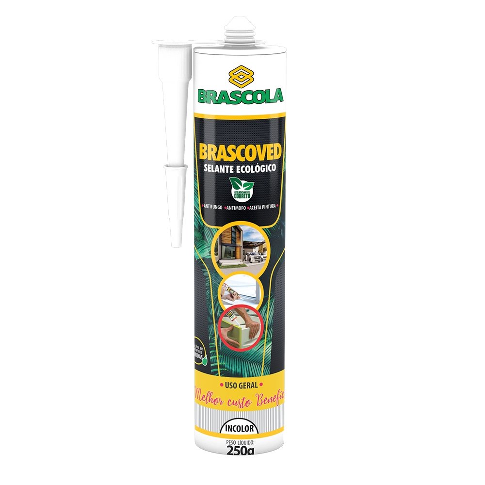 Silicone Eco Selante Brascola Brascoved Transparente 250g