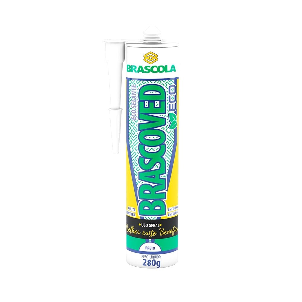 Silicone Eco Selante Brascola Brascoved Preto 280g