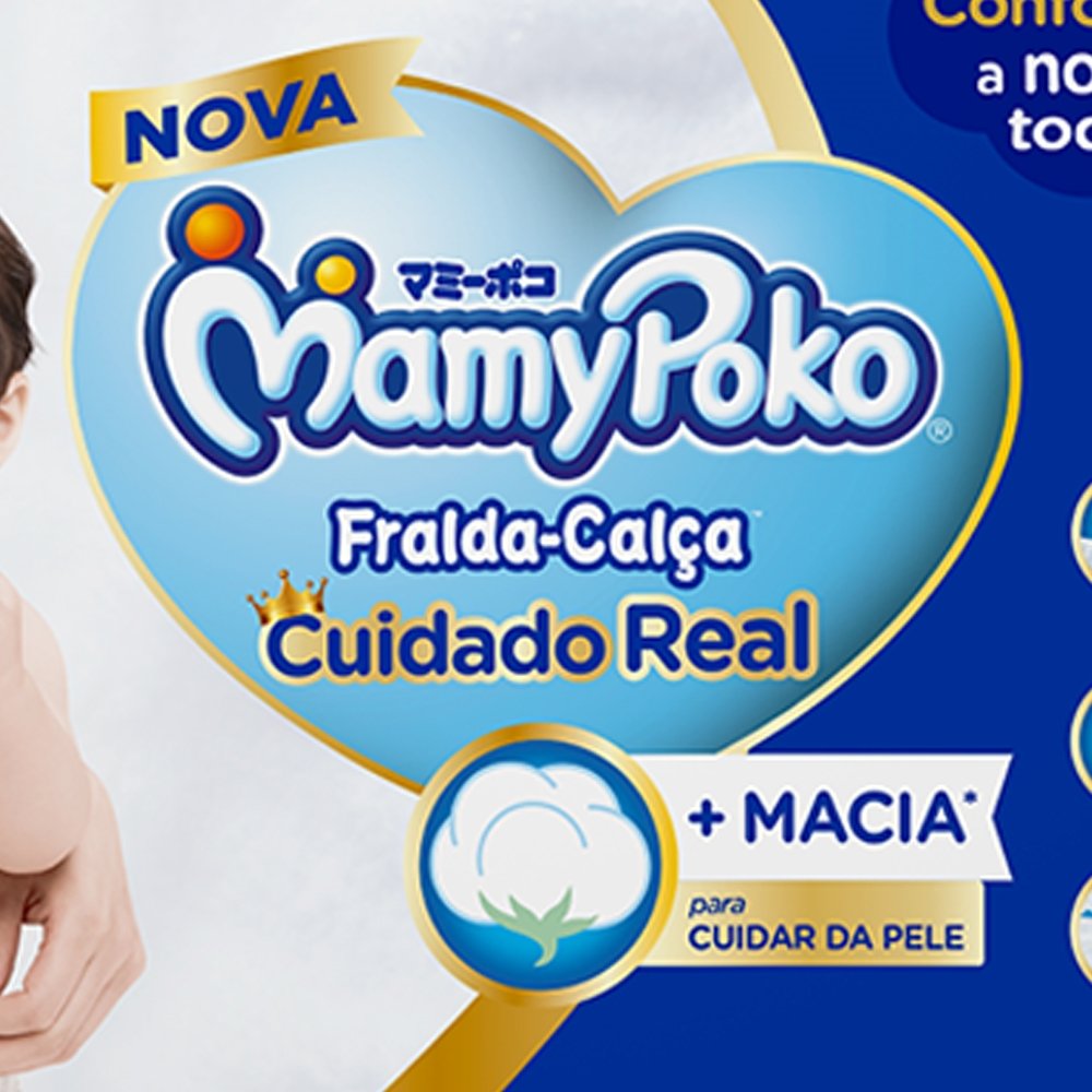 Fralda Descartável MamyPoko Calça Premium Seca Tamanho G - 2 Pacotes com 60 Fraldas - Total 120 Tiras