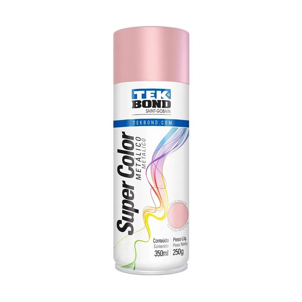 Tinta Spray Tekbond Rosa Millennial Metálico 350ml