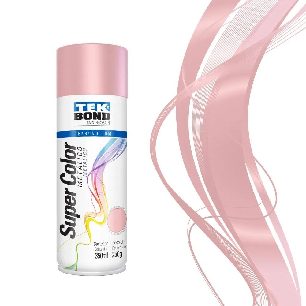 Tinta Spray Tekbond Rosa Millennial Metálico 350ml