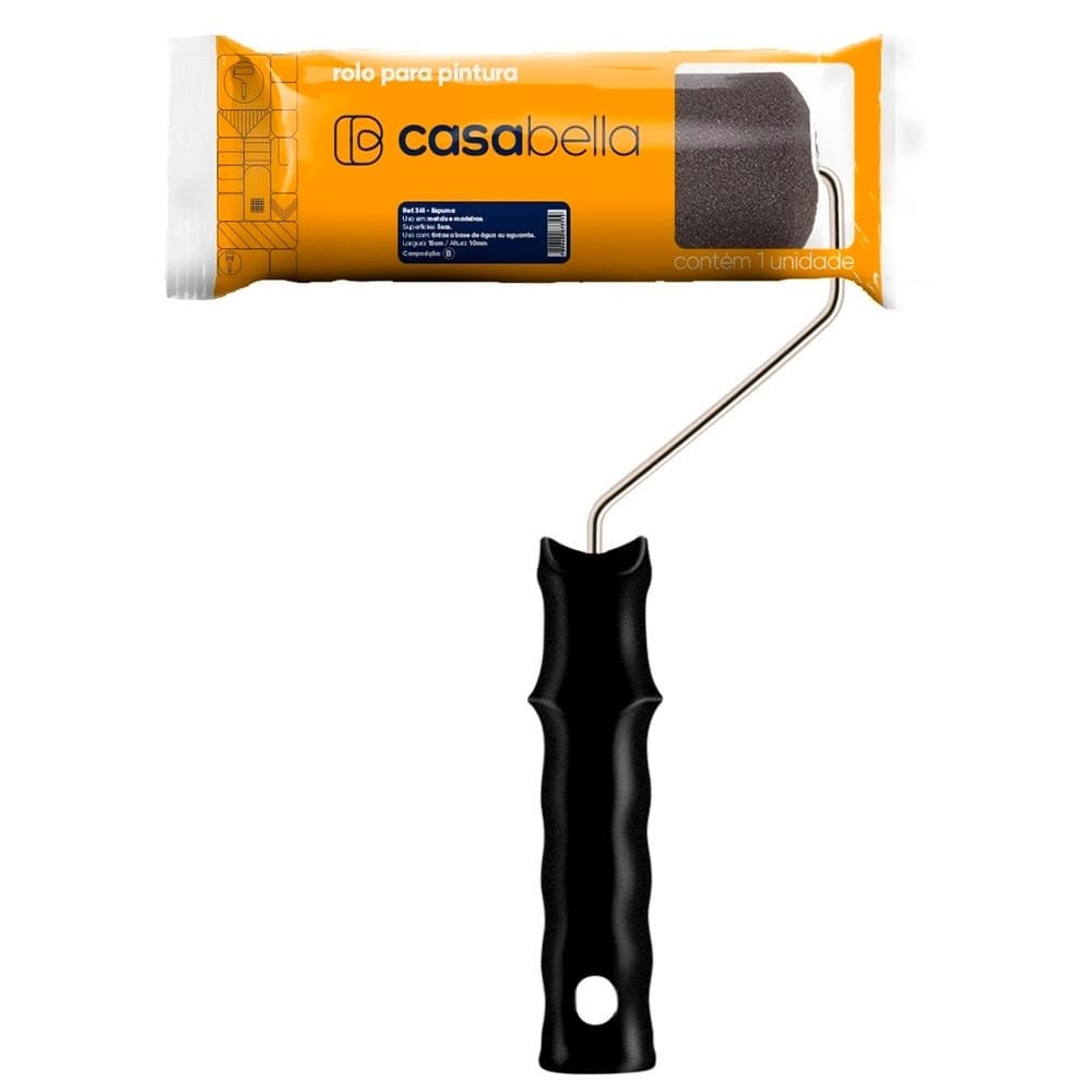 Rolo de Espuma Casabella 341/15cm com Suporte Lisas - Embalagem com 12 Unidades