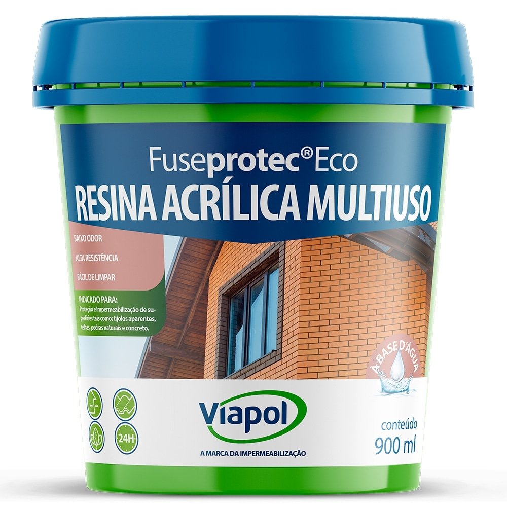 Resina Acrílica Viapol Fuseprotec Base D'água Tijolos/Pedras 900ml