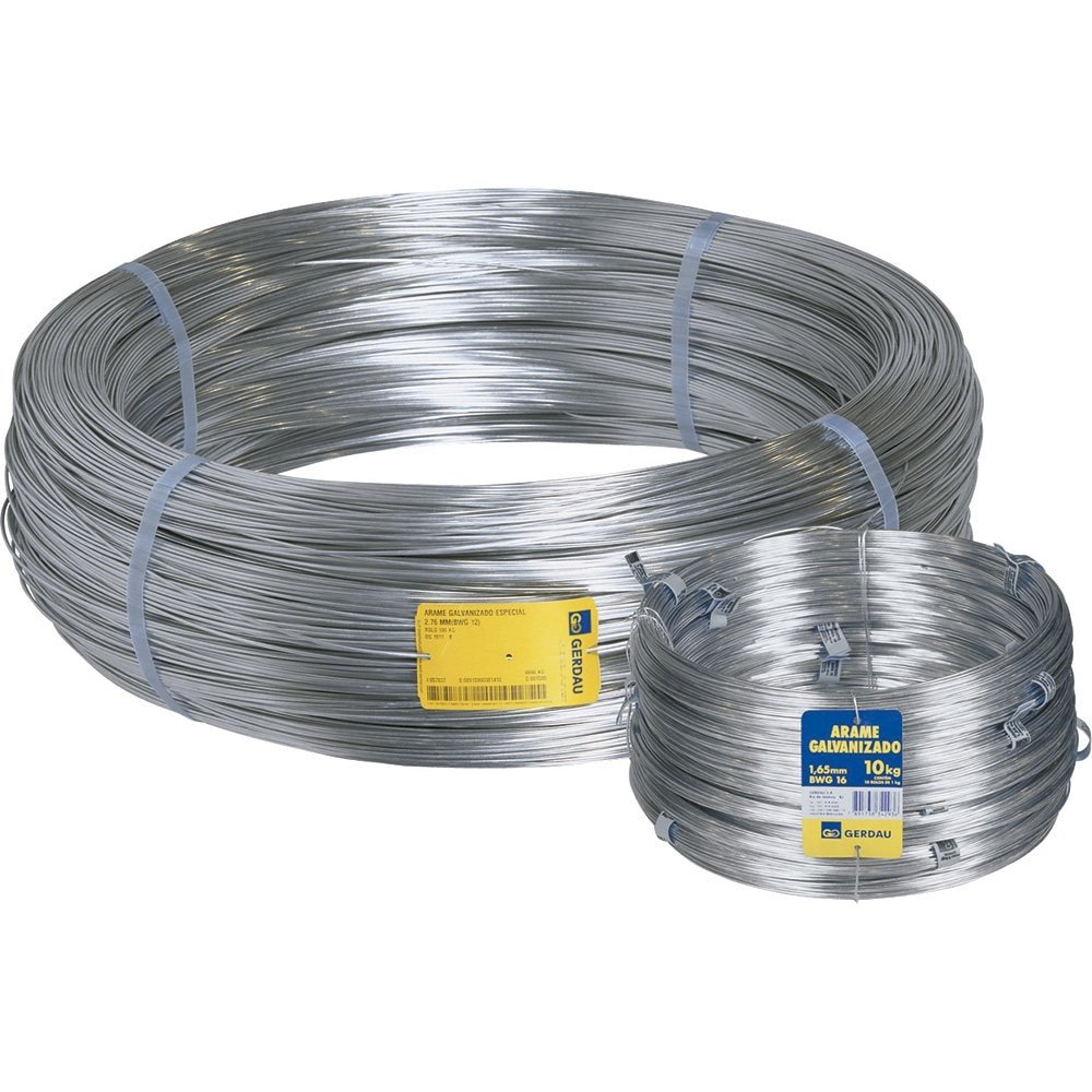 Arame Liso Gerdau Galvanizado 12 2,76mm - Embalagem com 10 Unidades