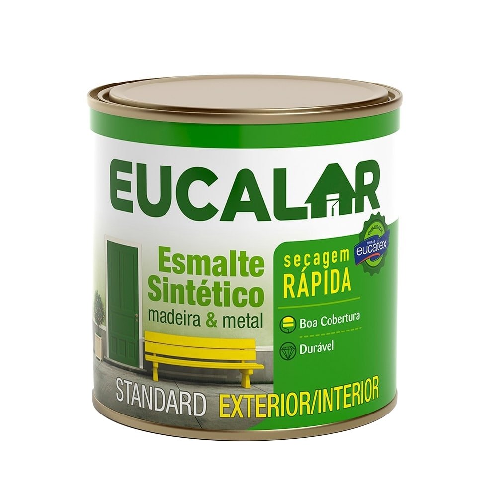 Tinta Esmalte Eucalar Brilhante Preto 225ml