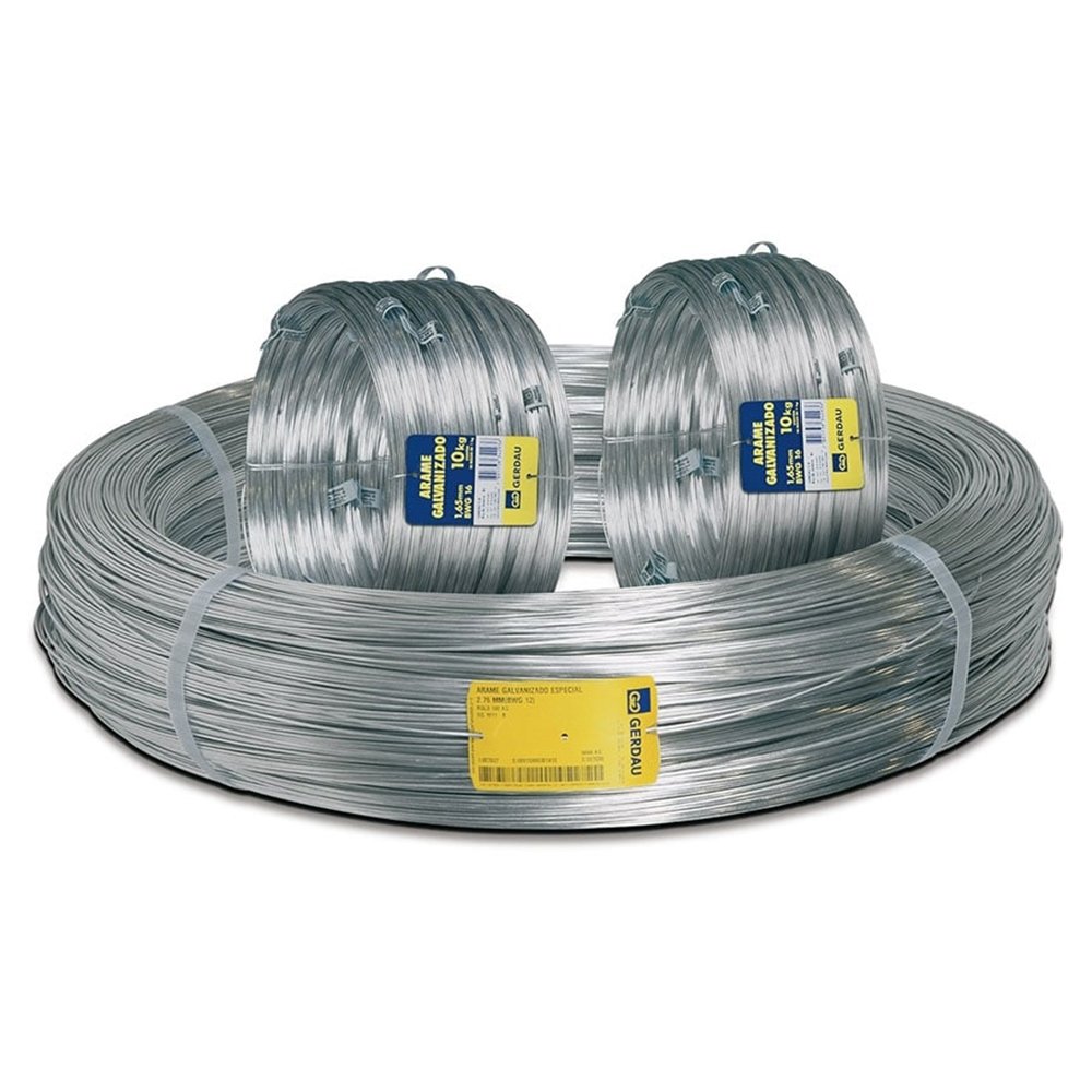 Arame Liso Gerdau Galvanizado 18 1,24mm - Embalagem com 10 Unidades
