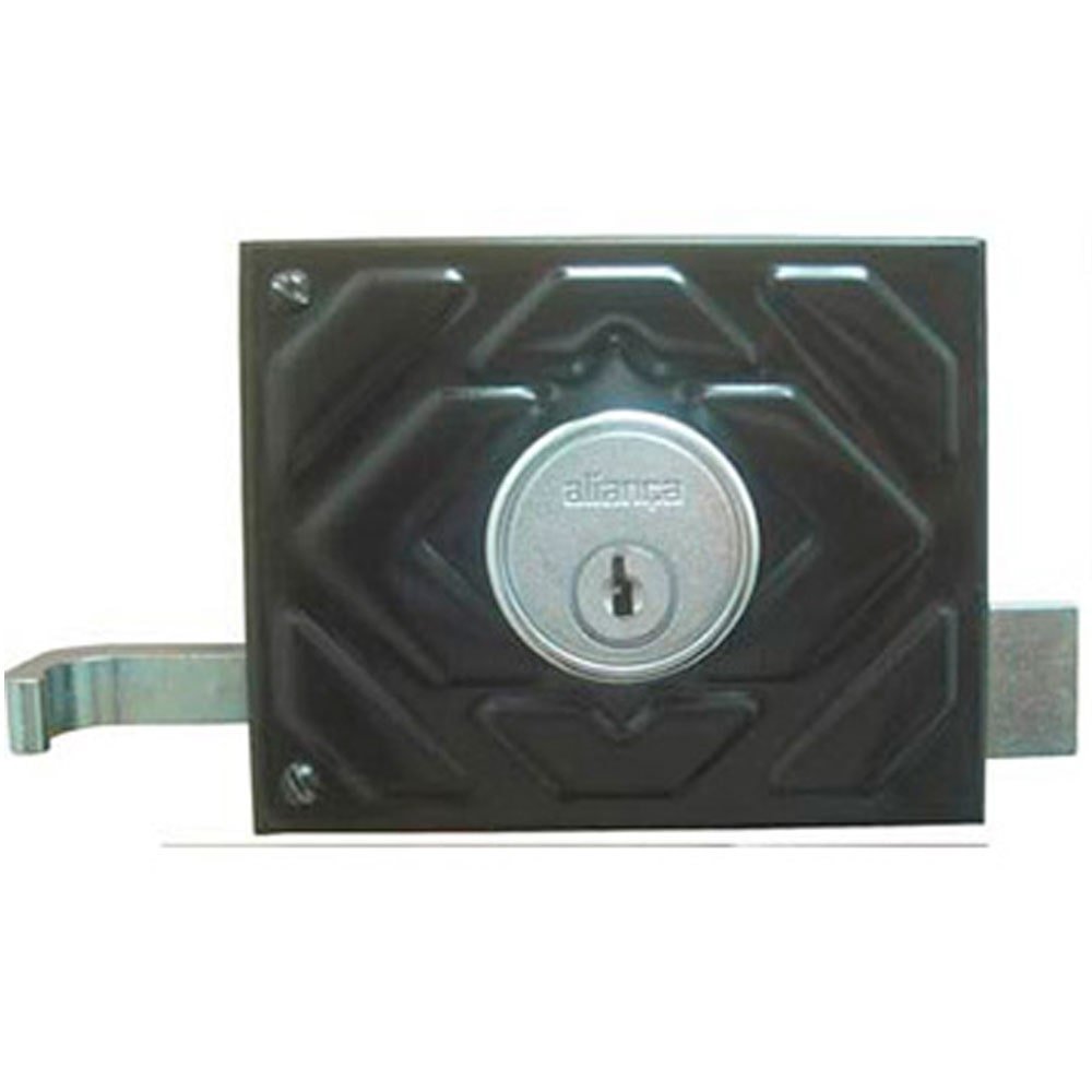 Fechadura Aliança F1500 Preto Fosco Sobrepor para Portão 100mm