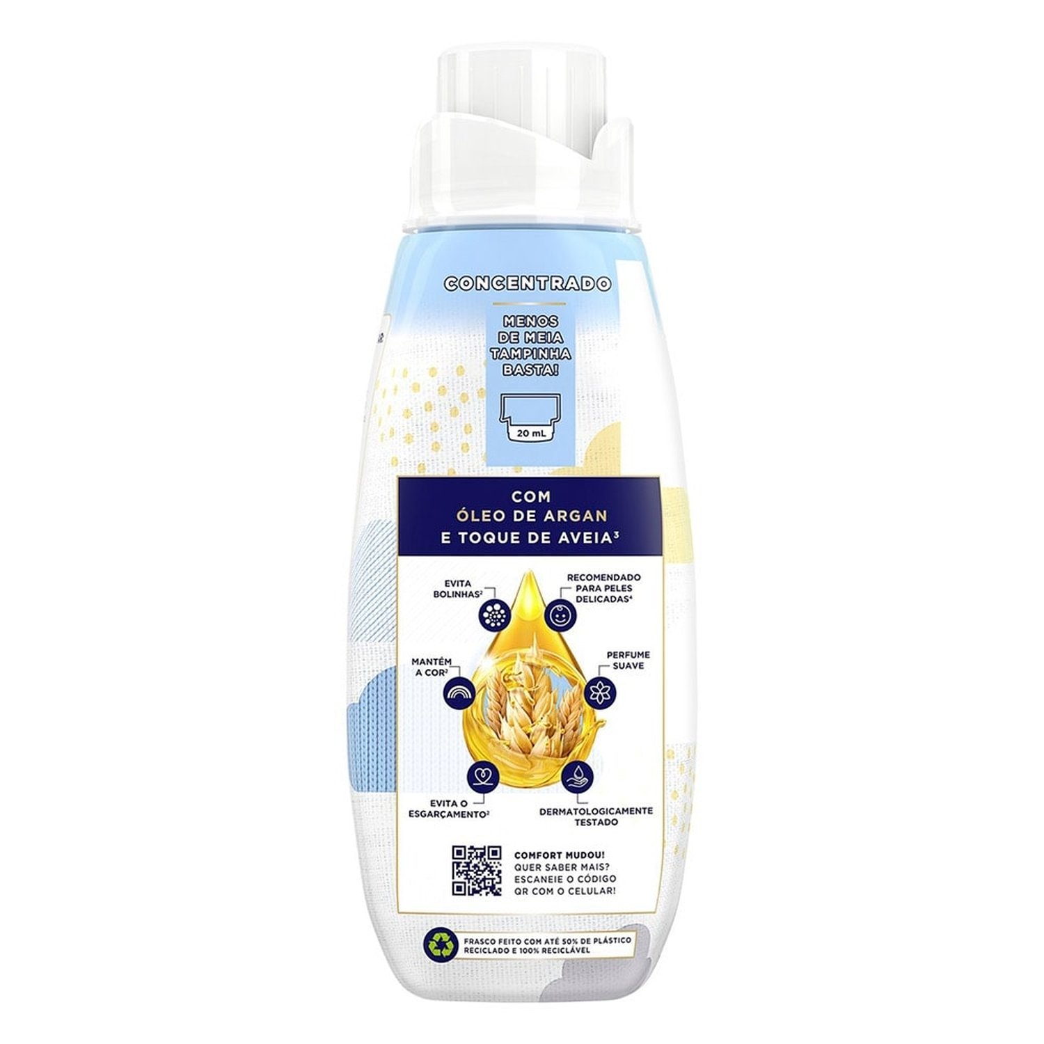 Amaciante Comfort Concentrado Puro Cuidado 500ml - Embalagem com 12 Unidades