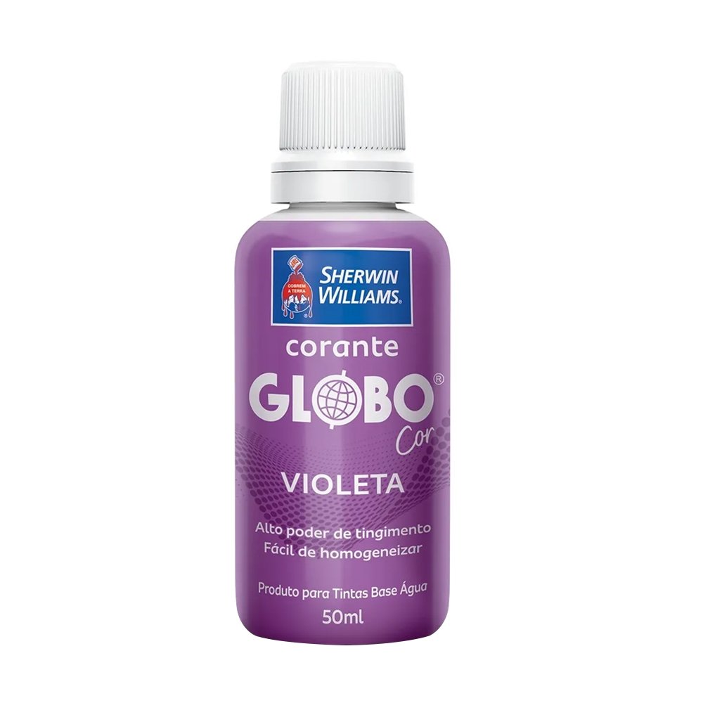 Corante Globo Violeta 50ml - Embalagem com 12 Unidades