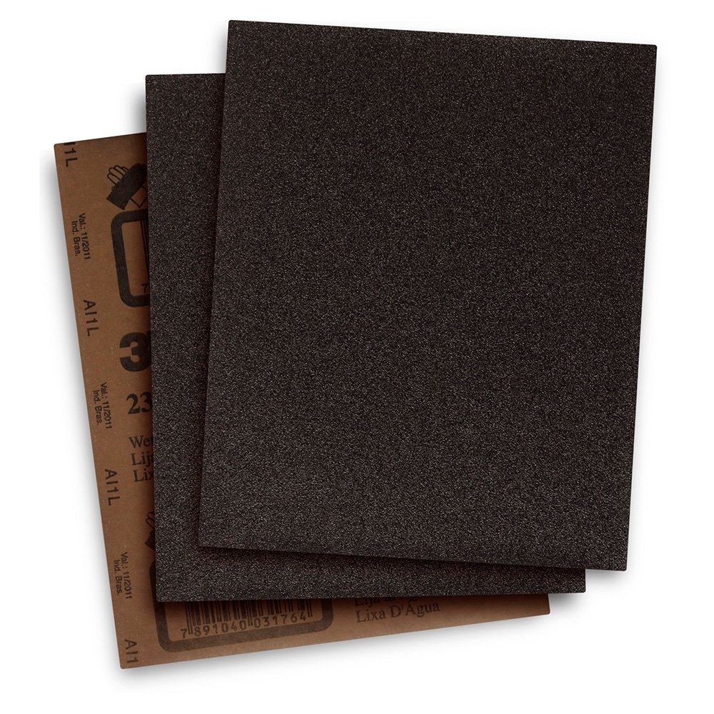 Lixa de Água 3M 80C - Embalagem com 50 Unidades