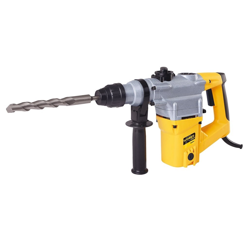 Martelete Perfurador Rotativo Hammer GYMR900, 900W, Preto/Amarelo 110V