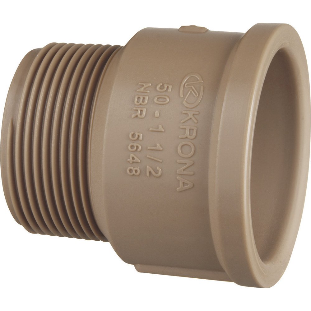 Adaptador Soldável Curto Krona 25mm x 3/4 - Embalagem com 50 Unidades